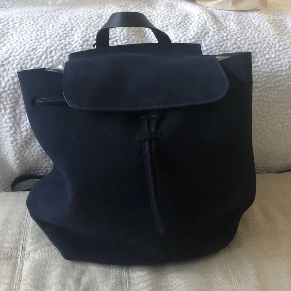 NWT Mansur Gavriel Suede Backpack in Blu (Navy)